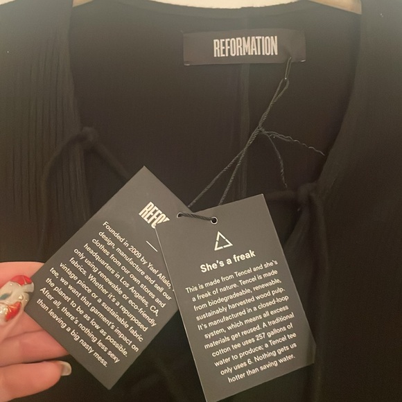 Reformation Edison Black Dress - Picture 3 of 8